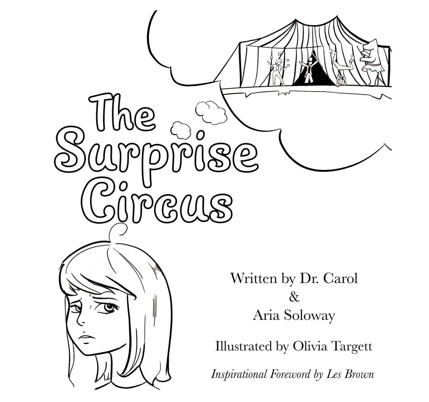 the surprise circus book cover as coloring book